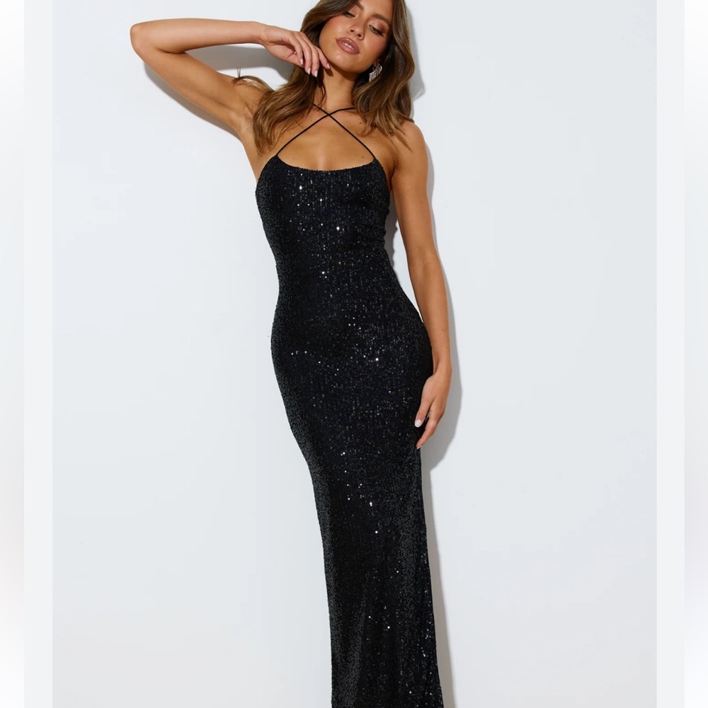 Hello Molly black sequin dress